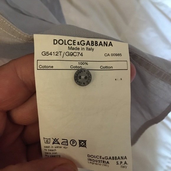 Dolce and Gabbana slim fit gray button down shirt. - Picture 8 of 9